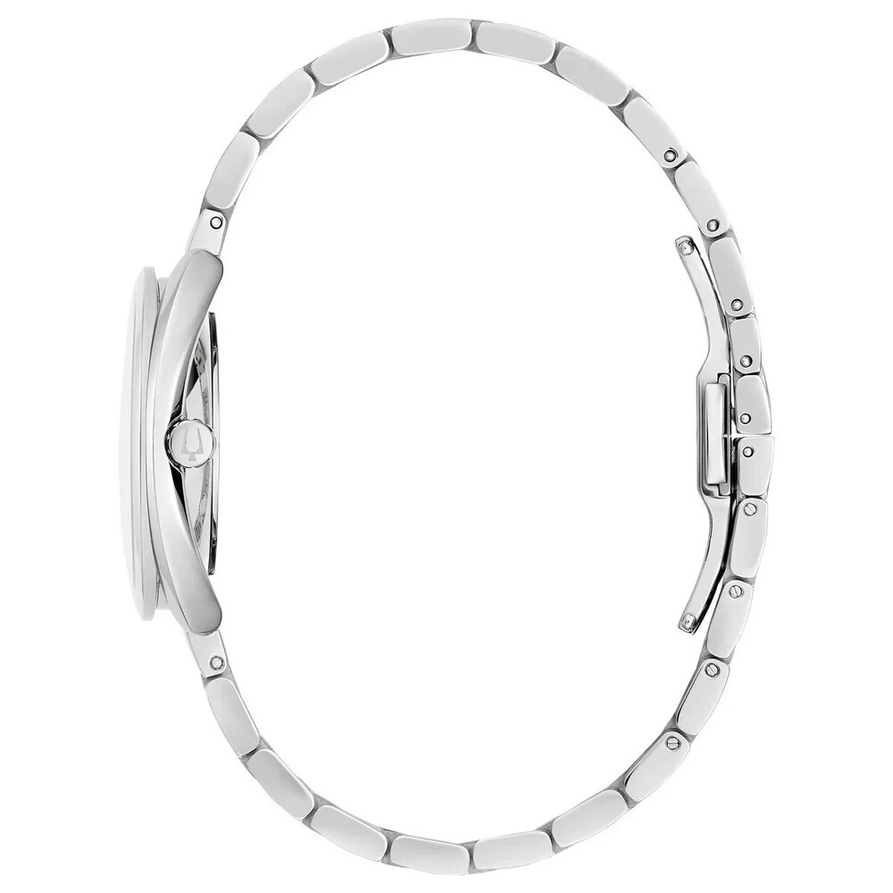 Bulova Classic Diamond Malachite Stainless Steel Quartz Ladies Watch 96P256 NWT - Picture 2 of 5